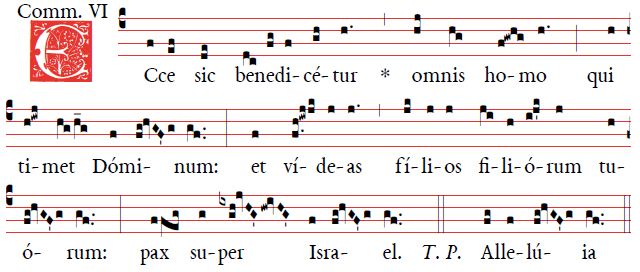 Communion Ecce sic